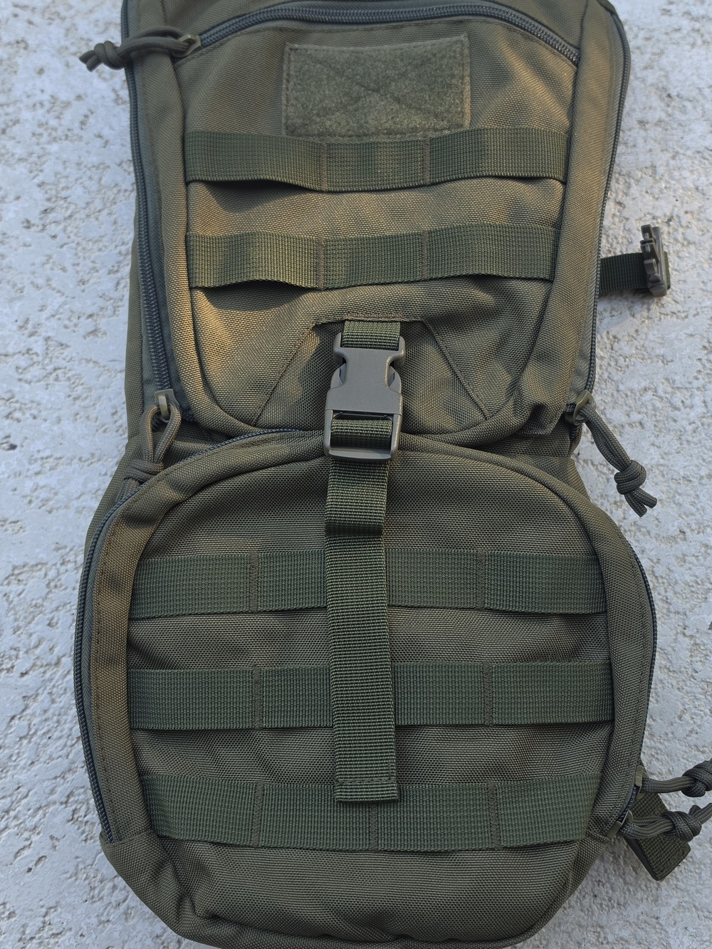 Olive Green Tactical MOLLE Hydration  Utility Bag